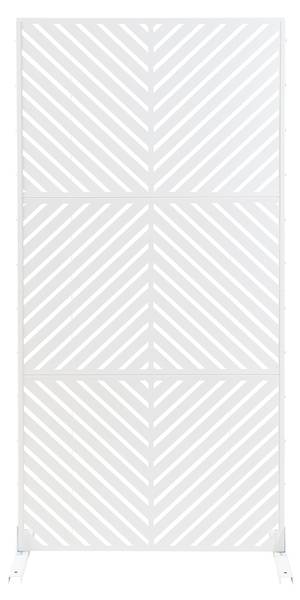Raumteiler Kekan Weiß - Stahl - 100 x 200 x 50 cm