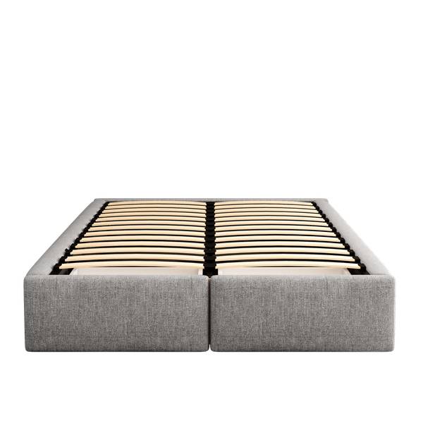 Plattformbett K-1323 Grau - Holzwerkstoff - 141 x 32 x 203 cm