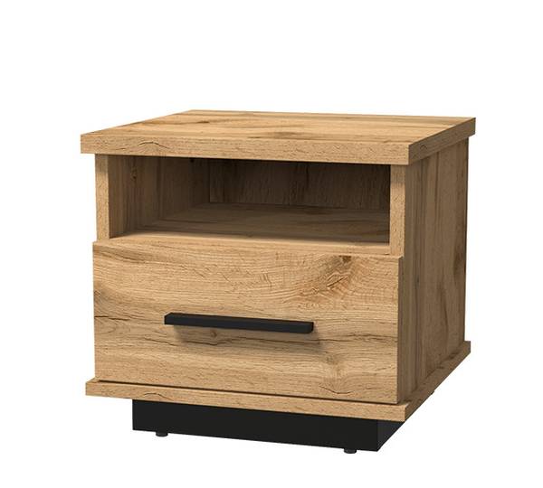 Nachttisch Salemir SE17 Schwarz - Braun - Holzwerkstoff - 37 x 37 x 35 cm