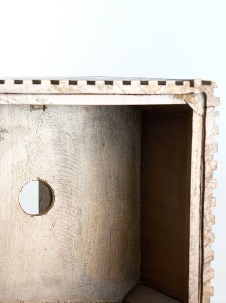 Blumensäule GATURA Braun - Holzwerkstoff - 35 x 100 x 35 cm