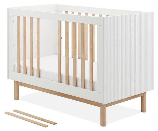 Gitterbett LOTTI Weiß - 124 x 66 cm