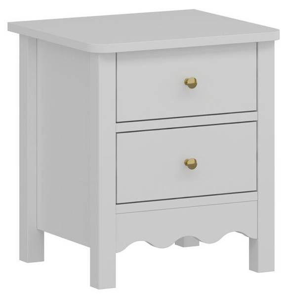 Nachttisch ILIZANA Weiß - Holz teilmassiv - 40 x 50 x 45 cm