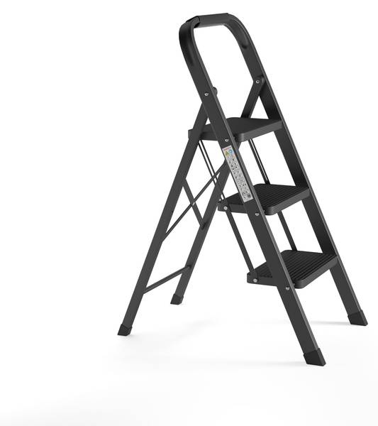 Stehleiter Domu Schwarz - Metall - 45 x 102 x 70 cm