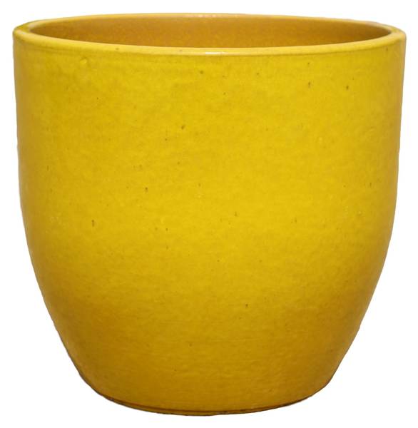Blumentopf Lancelot Gelb - Keramik - 21 x 19 x 21 cm