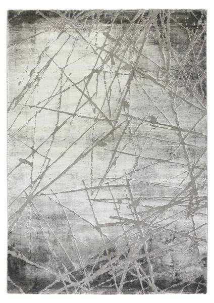 Webteppich MANCHESTER 3 Grau - Holzwerkstoff - 160 x 1 x 230 cm