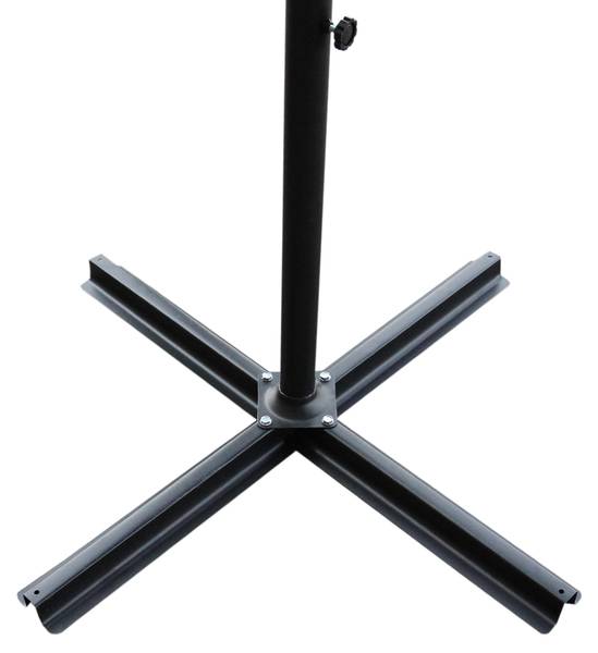 Freitragender Sonnenschirm Schwarz - Metall - 300 x 30 x 300 cm