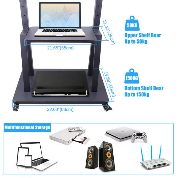 TV Ständer TV Standfuss  32–100 Zoll Schwarz - Metall - 50 x 172 x 83 cm