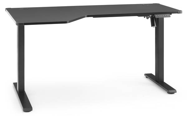 Höhenverstellbarer Schreibtisch Worktime Schwarz - Holzwerkstoff - 80 x 110 x 140 cm