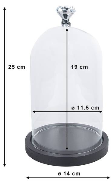 Glocke Nora DAY Glas - 14 x 25 x 14 cm