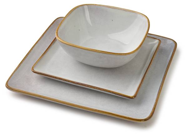 Teller BASIC NATURE Grau - Keramik - 18 x 1 x 18 cm