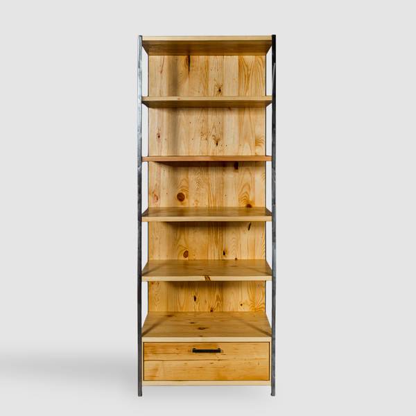 Regal für das Wohnzimmer Braun - Eiche - Kiefer - Wildeiche - 70 x 180 x 40 cm