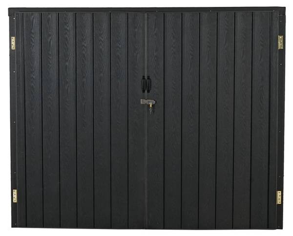 Fahrradgarage J29 (2er) Grau - Metall - Holz teilmassiv - 213 x 172 x 112 cm