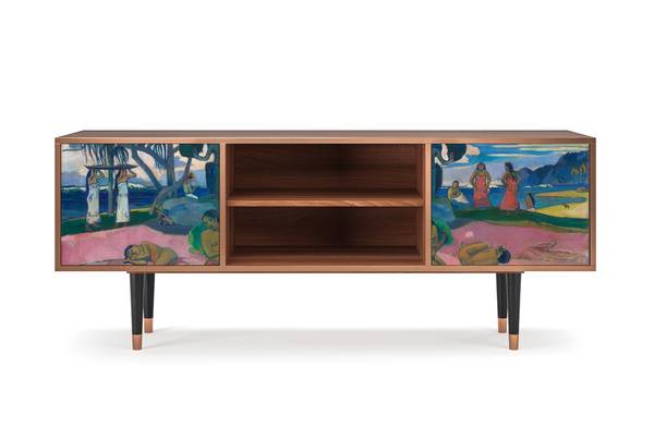 TV-Lowboard T2 Walnuss Violett - Holzwerkstoff - 170 x 69 x 48 cm