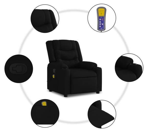 Massagesessel 3032772 Schwarz