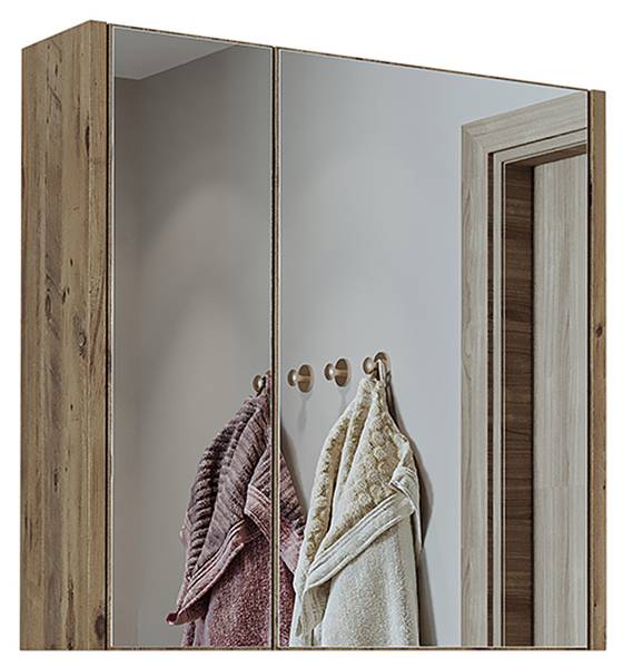 Spiegelschrank MELONA-S2-65 Eiche Grau Dekor