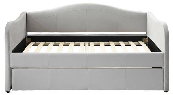 Sofabett MATHILDE Grau - Textil - 101 x 99 x 203 cm