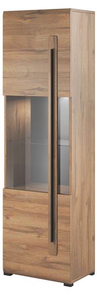 Vitrine TORO Braun - Stahl - 60 x 204 x 39 cm