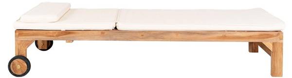 Liegenstuhl Andorra Holz teilmassiv - 200 x 30 x 62 cm