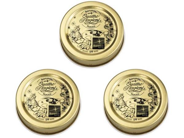 Quattro Stagioni 3er Set Gold - Naturfaser - 2 x 2 x 6 cm
