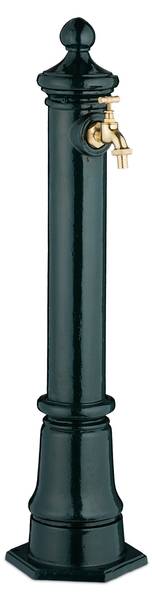 Standbrunnen antik 80 cm Dunkelgrün - Gold