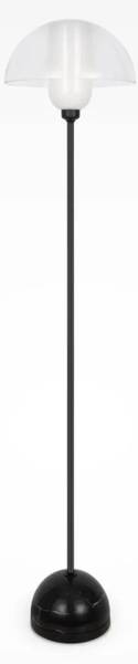 Stehlampe NICK Schwarz - Weiß - Stahl - Klarglas - 30 x 139 x 30 cm