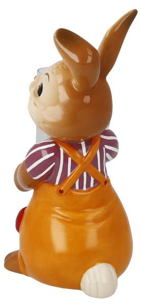 Figur Hase mit Vase Blütentraum Porzellan - 11 x 15 x 7 cm