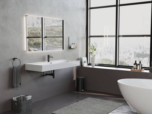 Waschbecken Loft Air Weiß - Keramik - 120 x 13 x 47 cm