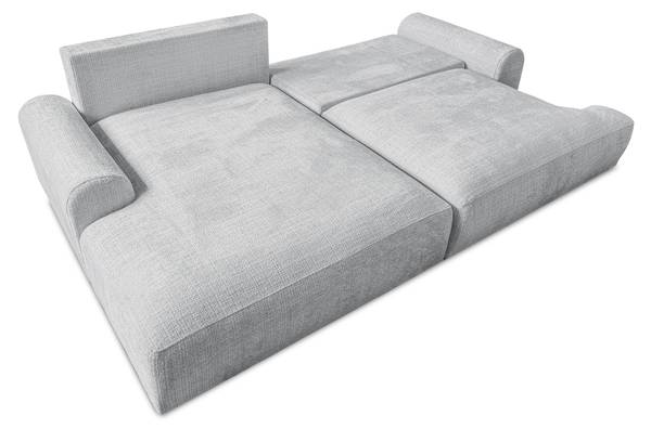 Ecksofa mit Schlaffunktion Melvano Hellgrau - Ecke davorstehend links