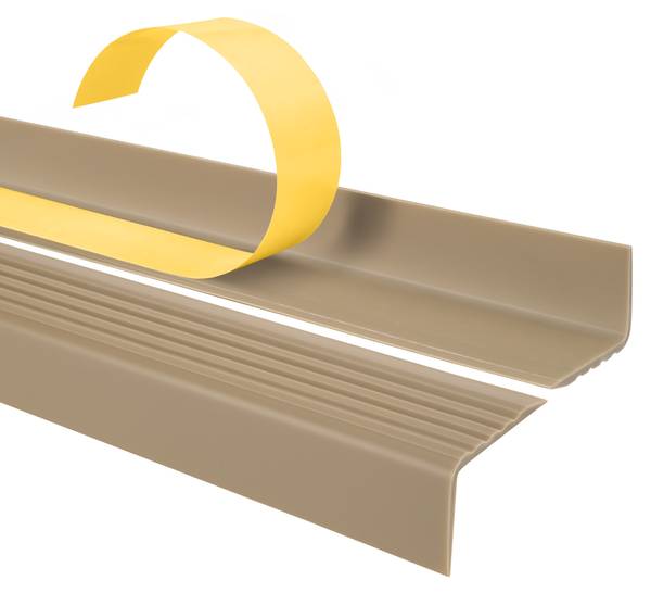 Selbstklebendes Treppenkantenprofil ND Beige - Tiefe: 80 cm
