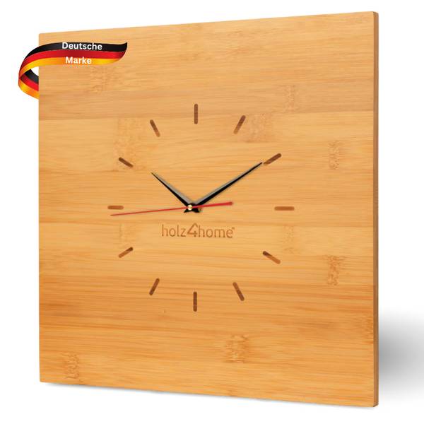 Wanduhr BAMBU Braun - Bambus - 50 x 50 x 2 cm