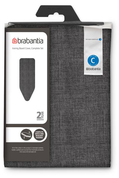 Bügeltischbezug C Schwarz - Textil - 45 x 1 x 124 cm