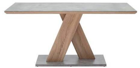Esstisch SANNA Grau - Glas - 160 x 90 x 76 cm