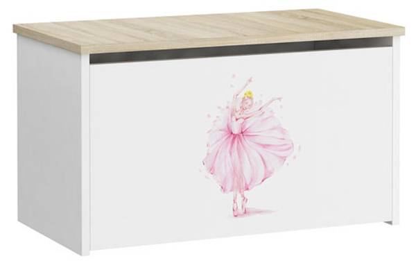 Spielzeugtruhe DARIA 2 Ballerina Gold - Holzwerkstoff - 73 x 42 x 40 cm