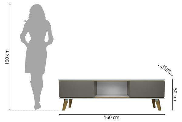 Tv-Schrank Skandica Jorgen Grau