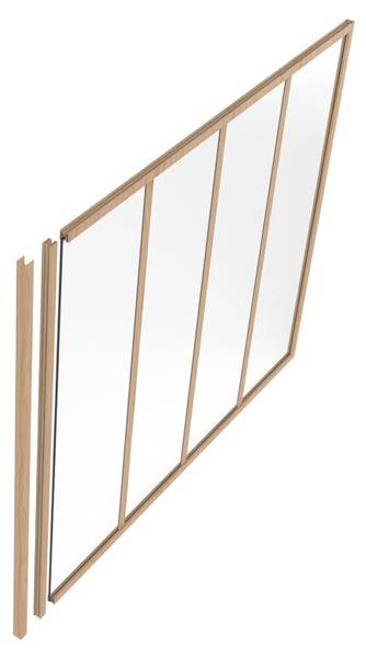 Zubehör für Glaswände BAYVIEW Beige - Metall - 2 x 105 x 2 cm