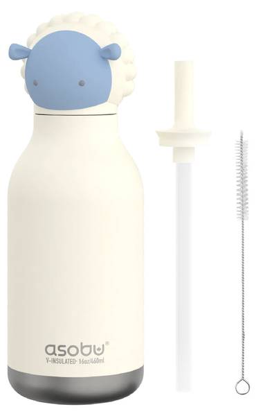 Kindertrinkflasche BESTIE SCHAF Weiß - Metall - 8 x 20 x 8 cm