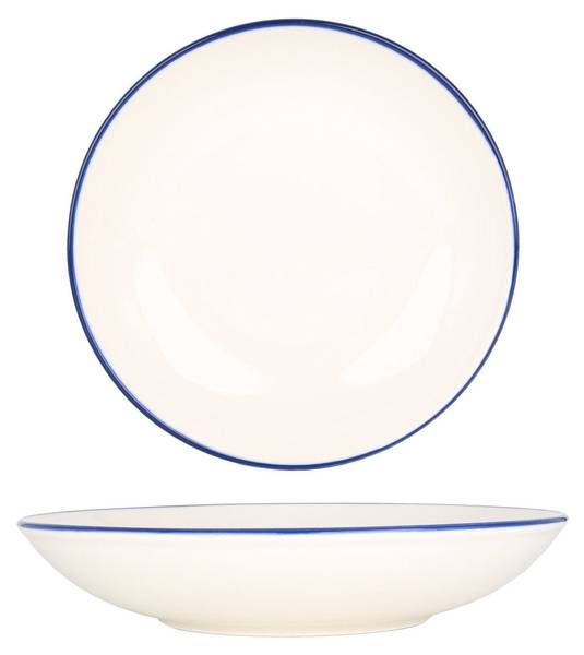 Tiefe Teller Linea Blue 2er set Porzellan - 25 x 2 x 25 cm