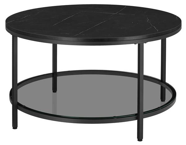 Couchtisch Windhoek Schwarz - Glas - 80 x 46 x 80 cm