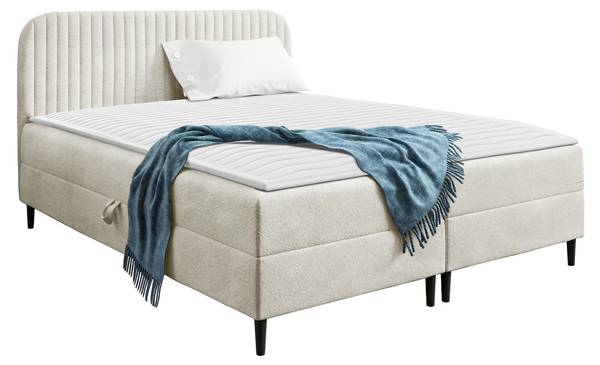 Boxspringbett Box Best 1 Cremeweiß - Liegefläche Breite: 200 cm
