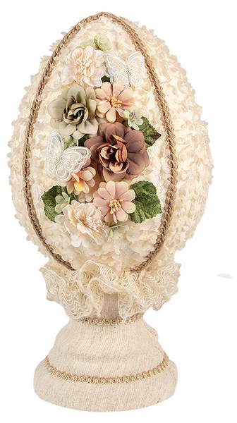 Dekorationsfigur Ei Easter&Theo Beige - Textil - 20 x 39 x 20 cm