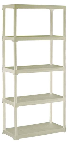 Gartenschrank Gelsomina Weiß - Kunststoff - 80 x 176 x 40 cm