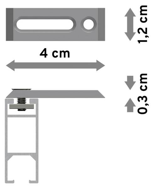 Innenlaufstange 1-Lauf Smartline Paxo Breite: 240 cm