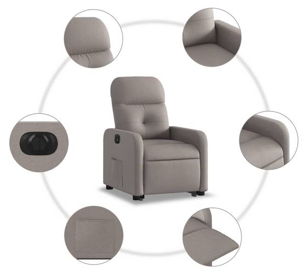 Elektrische Sta-opstoel 3032757-3 taupe