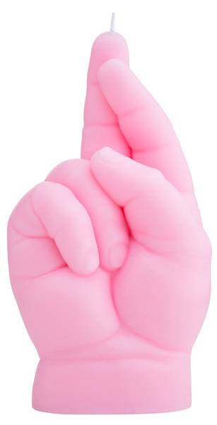 Bougie Bébé Croiser les doigts Rose foncé