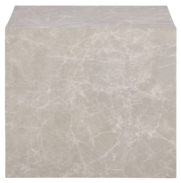 Table basse Prague Blanc - En partie en bois massif - 50 x 40 x 50 cm