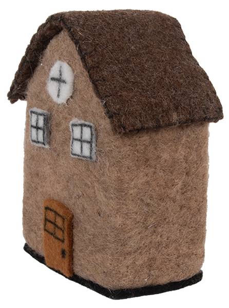 Dekorationsfigur Haus Xmas&Calvin Braun - Textil - 7 x 14 x 12 cm