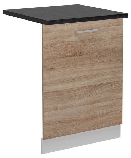 Panneau de lave-vaisselle R-Line 55006 Imitation chêne de Sonoma - Blanc - Largeur : 60 cm