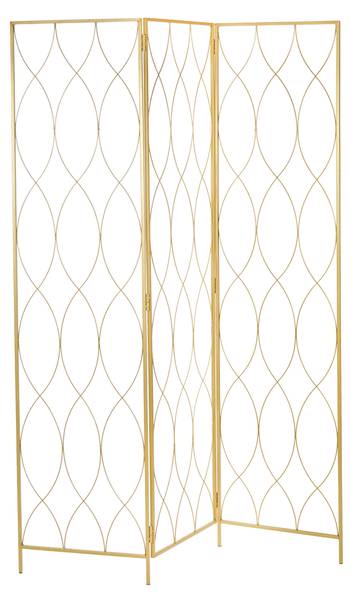 Raumteiler Lounge, 3tlg. Gold - Metall - 120 x 170 x 1 cm