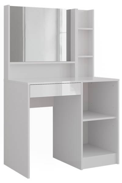Schminktisch Sherry 57686 3er set Weiß - Holzwerkstoff - 90 x 76 x 51 cm
