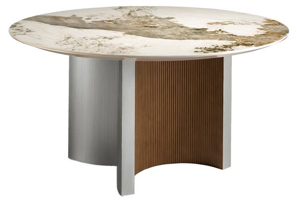 Table à manger 1148 Blanc - Marbre - 150 x 75 x 150 cm